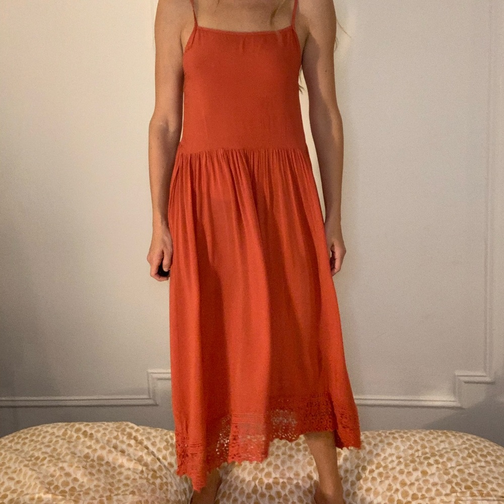 Free People intimately dress in orange